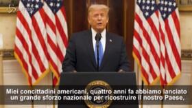 Usa, il discorso di addio di Trump: “Preghiamo per il successo della nuova amministrazione”