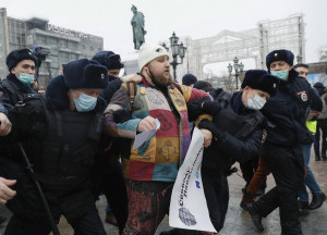 Russia, manifestazione pro Alexei Navalny a Mosca