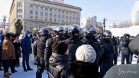 Russia, disordini alla manifestazione di Khabarovsk per Navalny