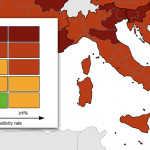 Mappa Ue dei contagi: tre regioni italiane e Bolzano in zone rosso scuro