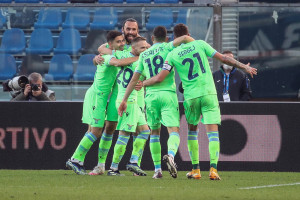 Vedat Muriqi esulta dopo il gol - Atalanta vs Lazio - Serie A TIM 2020/2021