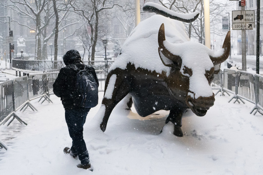 Galleria foto 'Super nevicata a New York: le persone sciano in centro città – FOTOGALLERY' - foto 7