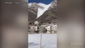 Cogne, imponente valanga rischia di travolgere il paese di Epinel
