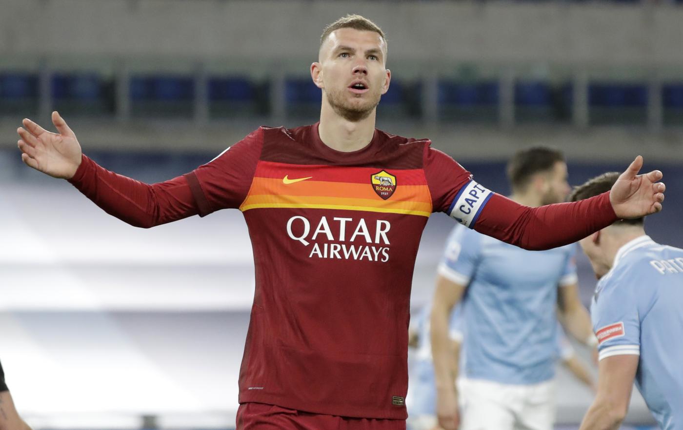 Roma: Dzeko ancora in gruppo, colloquio con Fonseca a Trigoria