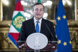 Quirinale - Dichiarazioni del Presidente del Consiglio incaricato Mario Draghi
