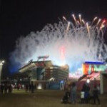 I fuochi d’artificio per celebrare la vittoria dei Tampa Bay Buccaneers