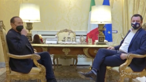 l'incontro tra Berlusconi e Salvini a Villa Grande