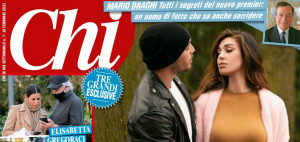 Belen, incinta, con il fidanzato Antonino Spinalbese