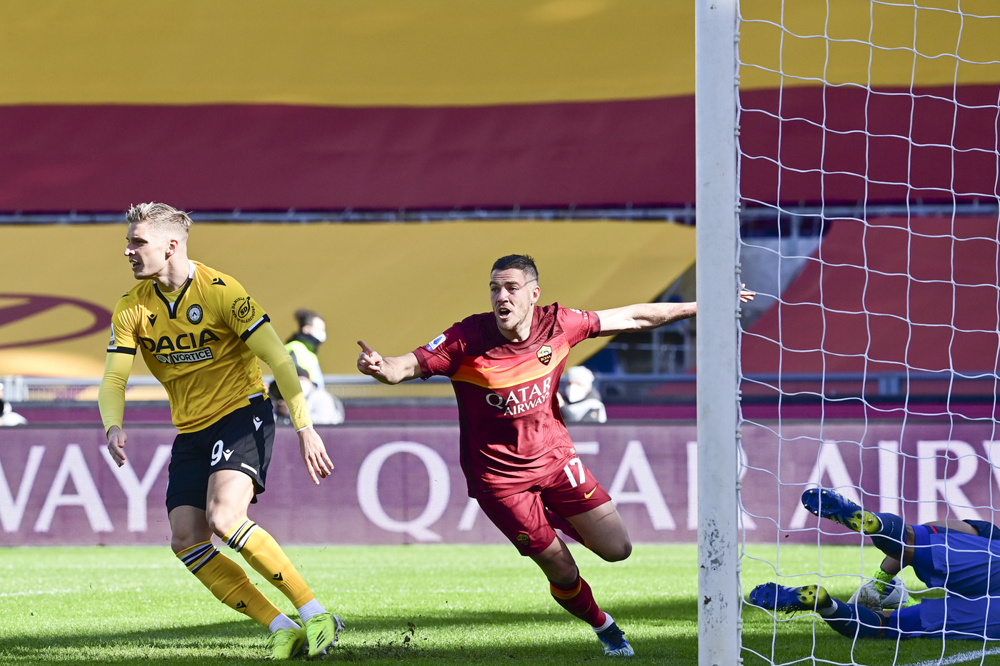 Serie A, la Roma riparte con un tris all’Udinese. Giallorossi terzi