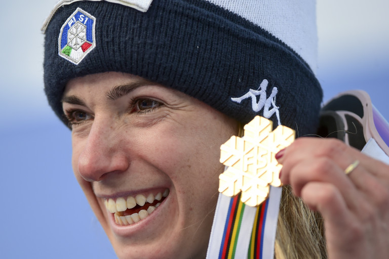 Marta Bassino, medaglia oro. Cortina d'Ampezzo