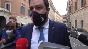 Matteo Salvini ai microfoni di LaPresse