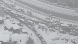 Bufera di neve a Istanbul