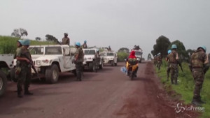 Caschi blu dell'Onu sulla scena del crimine in Congo