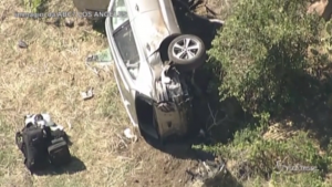 Immagini incidente di Tiger Woods a Los Angeles