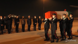 Video l'arrivo in Italia di Attanasio e Iacovacci