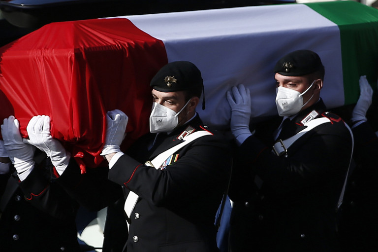 Attacco Congo: Funerali di stato per Attanasio e Iacovacci - Mario Draghi arriva in basilica