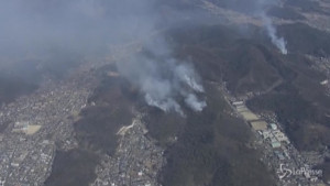 Bruciano le foreste a nord di Tokyo