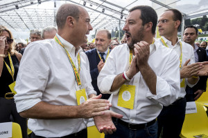 Matteo Salvini all'inaugurazione del Villaggio Coldiretti