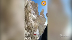 Gran Sasso, recuperato con l'elicottero scialpinista in difficoltà