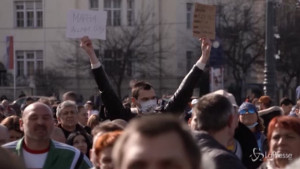 Manifestazione contro il lockdown a Budapest