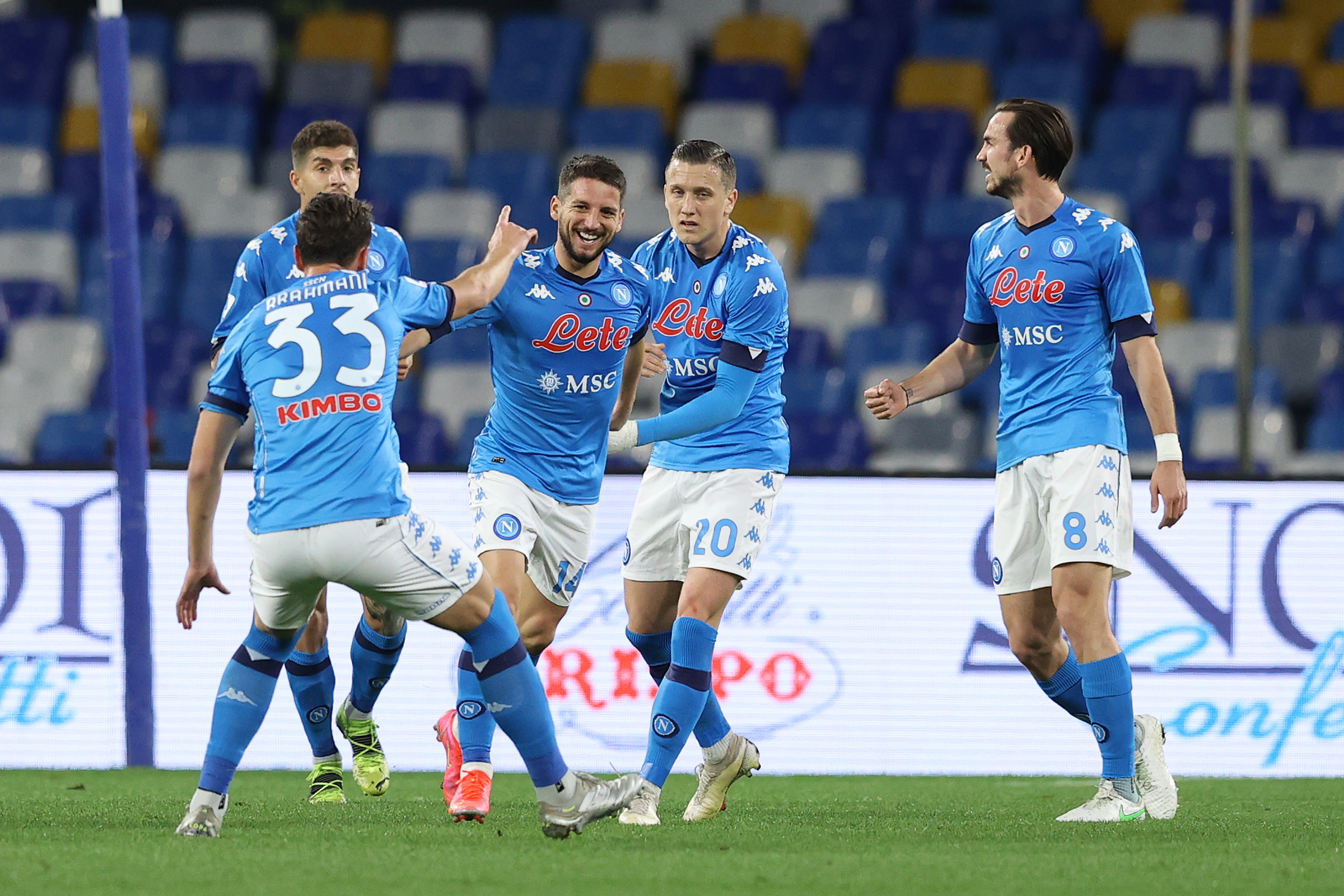 Serie A: Napoli batte Benevento 2-0