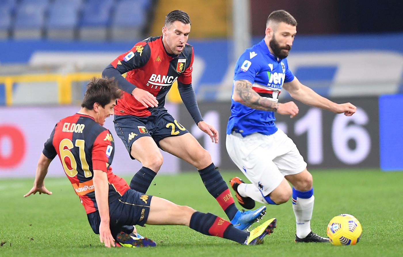 Pari tra Genoa e Sampdoria: 1-1, Tonelli risponde a Zappacosta