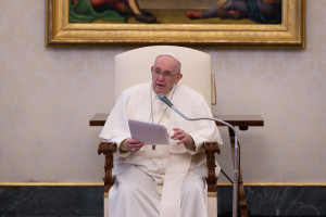 Udienza Generale di Papa Francesco presso la Biblioteca del Palazzo Apostolico