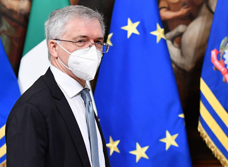 Il nuovo primo ministro Mario Draghi tiene il primo Consiglio dei Ministri a Palazzo Chigi