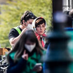 Lady Gaga a Milano sul set del film Gucci