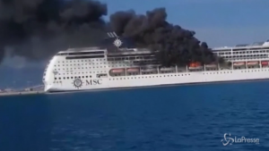 fiamme a bordo di una nave di MSC Crociere