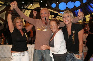 Raul Casadei con la famiglia