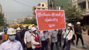 protesta a Mandalay