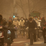 Cina: Pechino smog e tempesta di sabbia