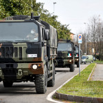 Arrivo al cimitero di Cinisello del trasporto di salme
