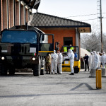 Nuovo trasporto di feretri dalla chiesa di Seriate