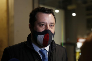 Matteo Salvini si reca alla pre apertura del nuovo negozio “laEsse” di Esselunga