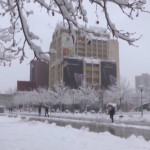Kosovo, tormenta di neve nel primo giorno di primavera