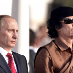 Muhammar Gheddafi riceve il presidente russo Vladimir Putin