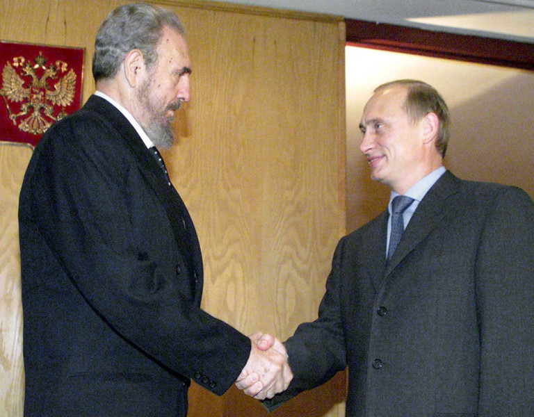 Fidel Castro riceve il presidente russo Vladimir Putin