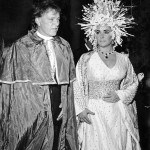 Gran Ballo mascherato a Ca' Rezzonico, l'attrice Liz Taylor con il suo quinto e sesto marito Richard Burton