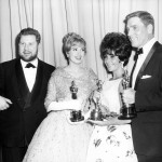 Notte degli Oscar,I 4 Vincitori, Liz Taylor ,Peter Ustinov, Shirley Jones e Burt Lancaster