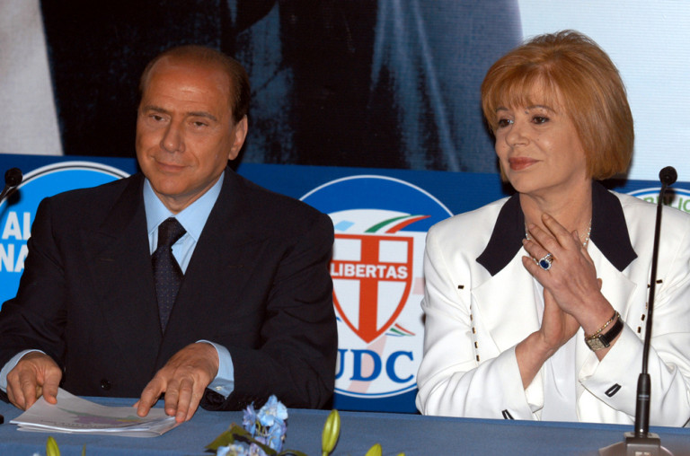 Silvio Berlusconi e Ombretta Colli al congresso UDC