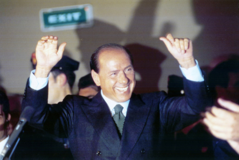 Berlusconi Silvio dopo la vittoria delle elezioni del Polo delle liberta'