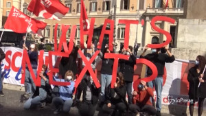 manifestazione no Dad a Roma