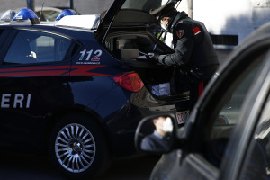 posto di blocco dei Carabinieri a San Pietro