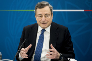 Conferenza stampa del Presidente del Consiglio Mario Draghi