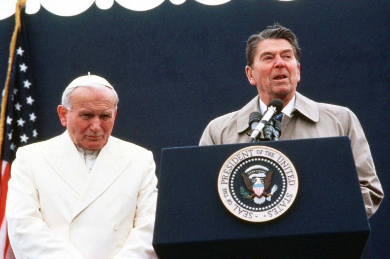 Giovanni Paolo con Ronald Reagan