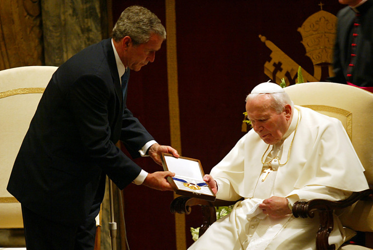 Visita in Vaticano del presidente degli Stati Uniti d'America George Bush a Sua Santità Papa Giovanni Paolo II