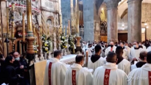 Gerusalemme la messa dal Santo Sepolcro