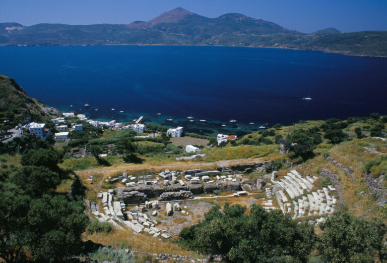 Vista dall' alto,dell'isola, di Milos (Grecia)